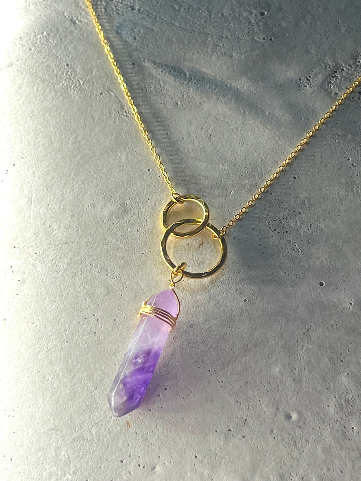 Helen 925 Silver Halskette 18k with Amethyst