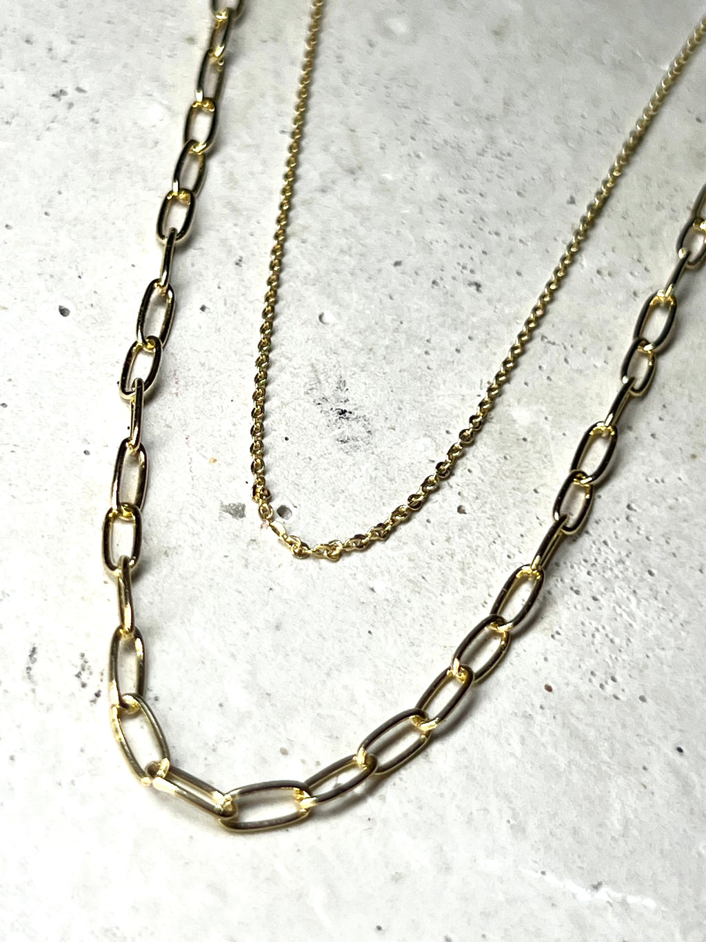 Venezia Double Layer Collier 925 Silber zu 18k vergoldet