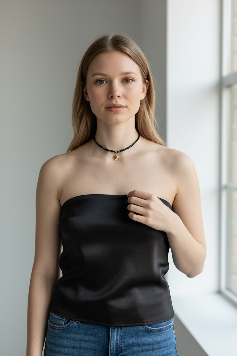 Cutie Perlenkette black Pearls with Sun