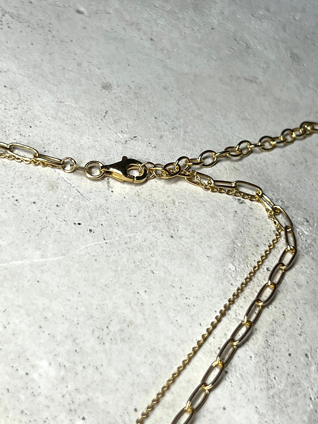Venezia Double Layer Collier 925 Silber zu 18k vergoldet