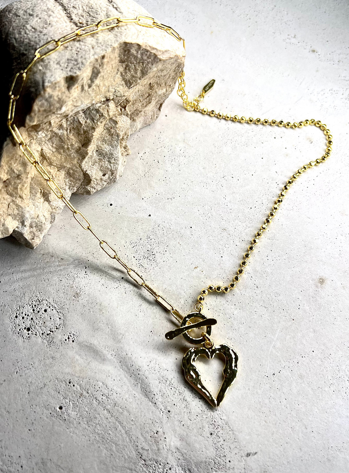 Herzstück 925 Silber Halskette 18k vergoldet