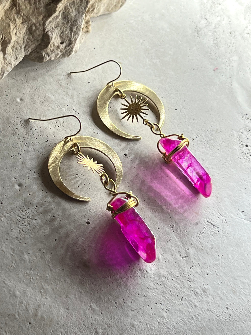 Pink Aura Crystals Suns & Moons