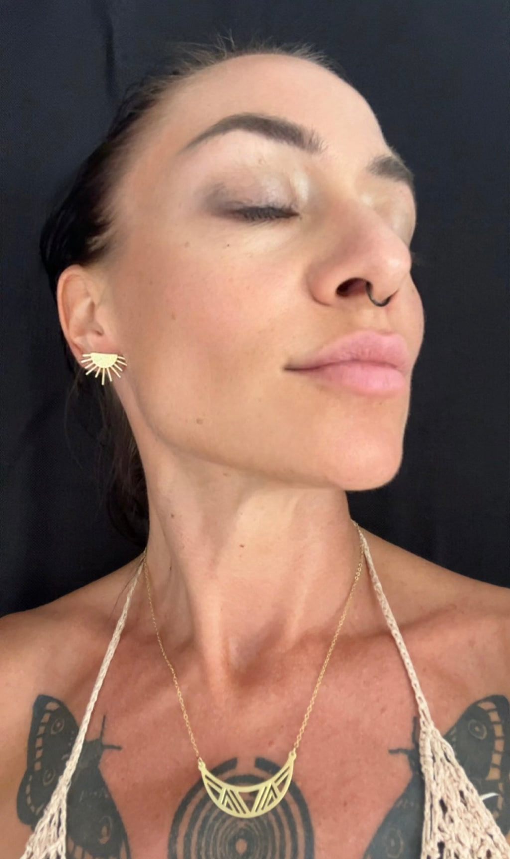 Aska sun stud earrings