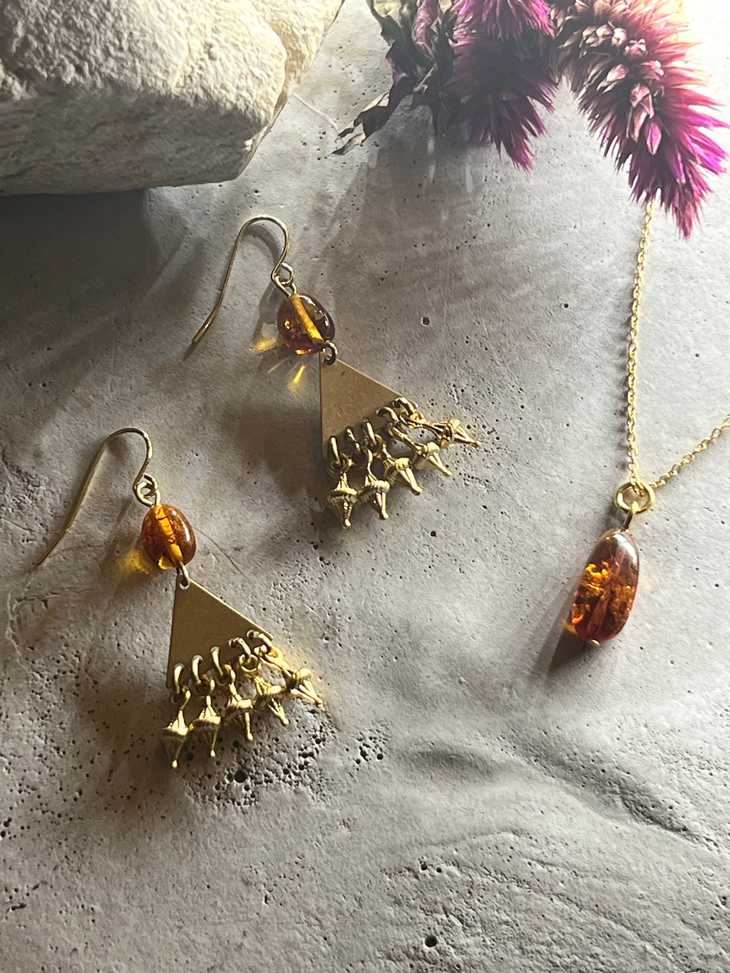 Halskette Baltic Amber 18k