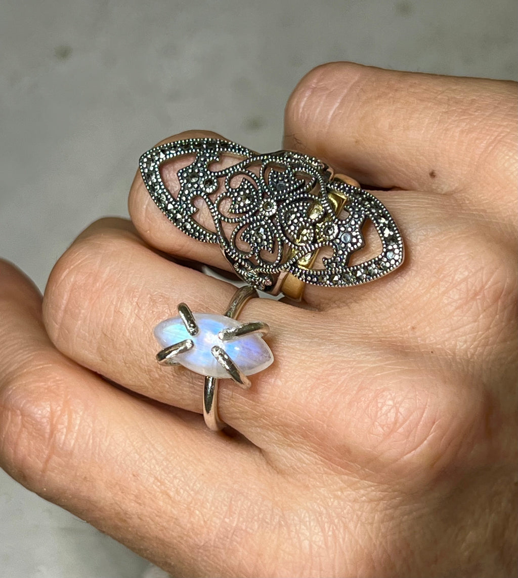 Neptune 925 Eco Silver Moonstone ring