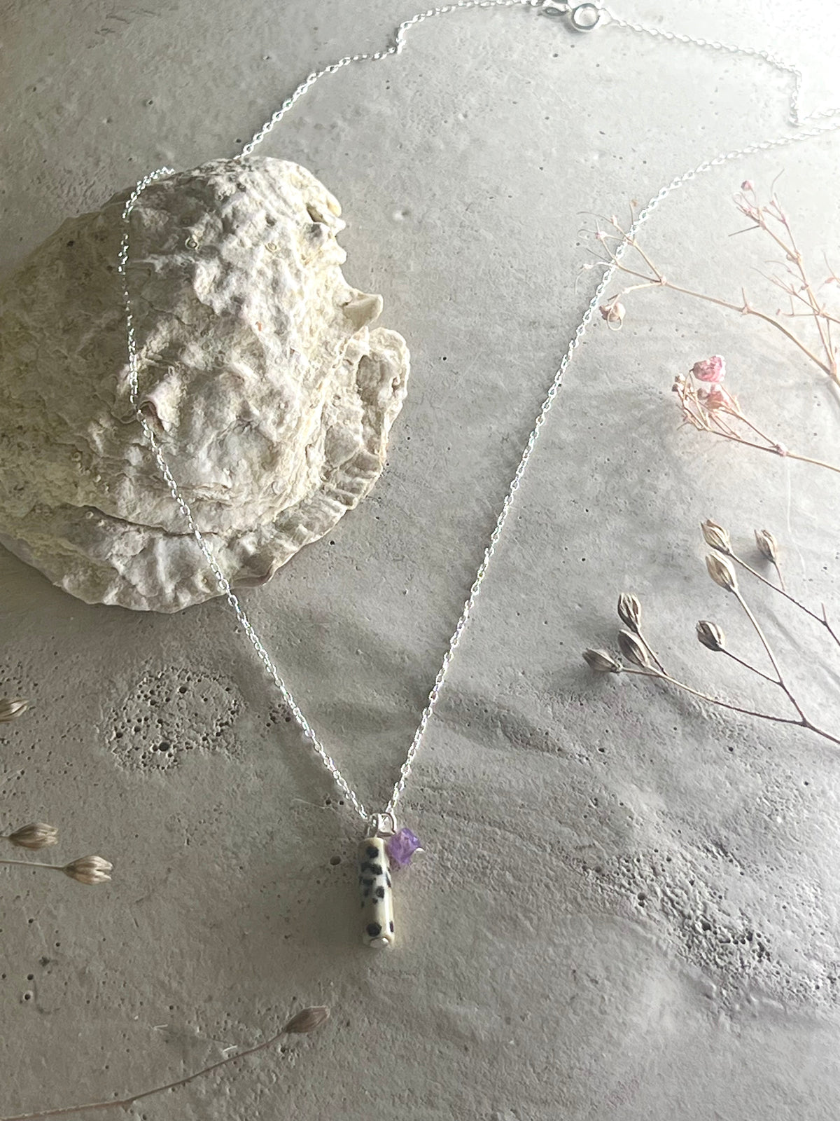 Iva Dalmatian Jasper & Amethyst