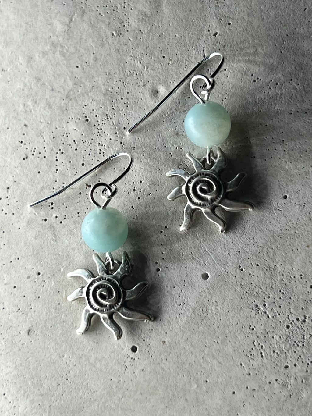 Spiral Silver Sun mit Amazonit