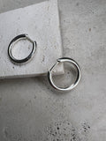 Glas organic Circle `Green Beryll´ 925 Silverhoops in 18k Gold