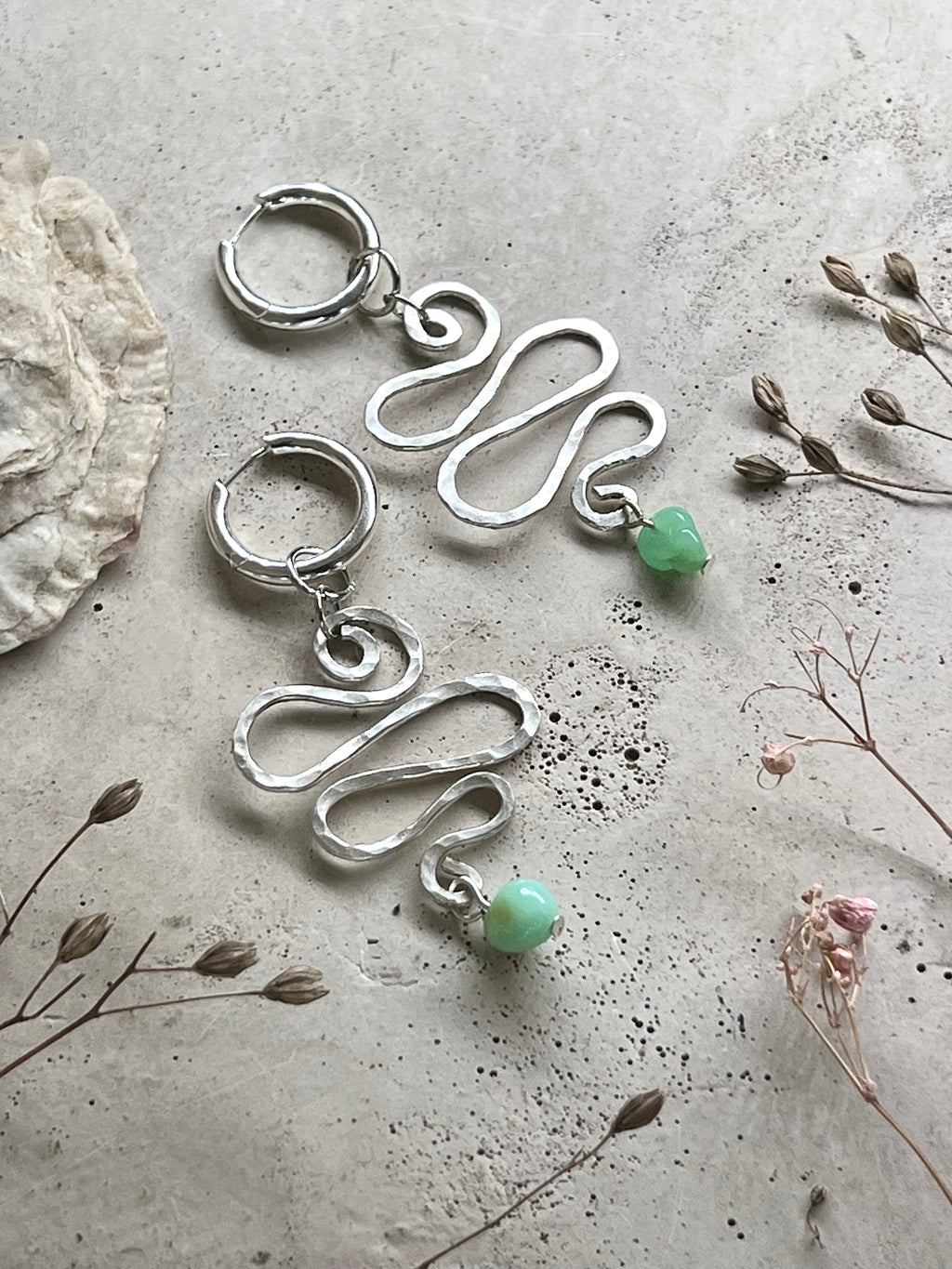 Likka 925 recycled Silber & Chrysopras