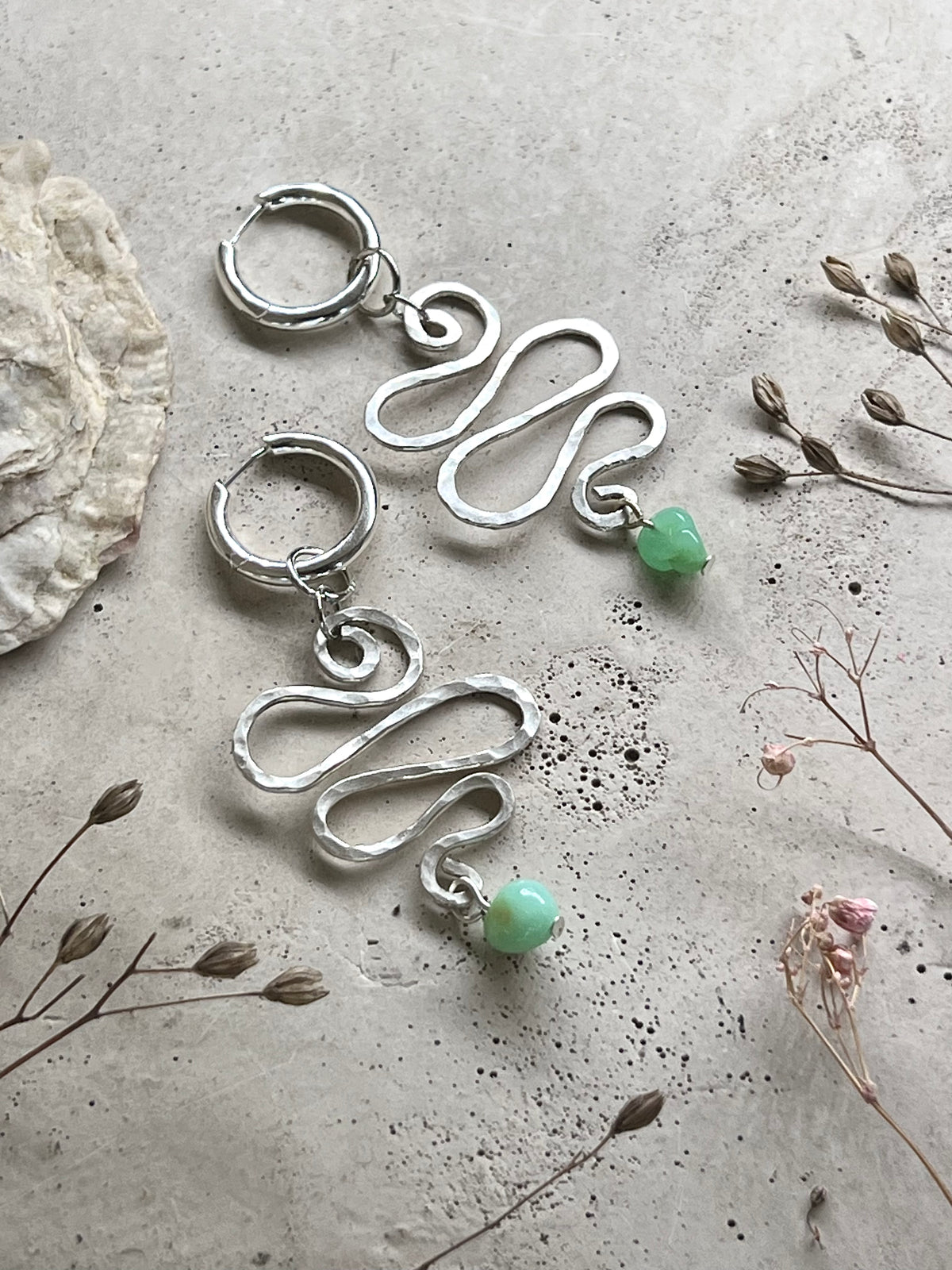 Likka 925 recycled Silber & Chrysopras
