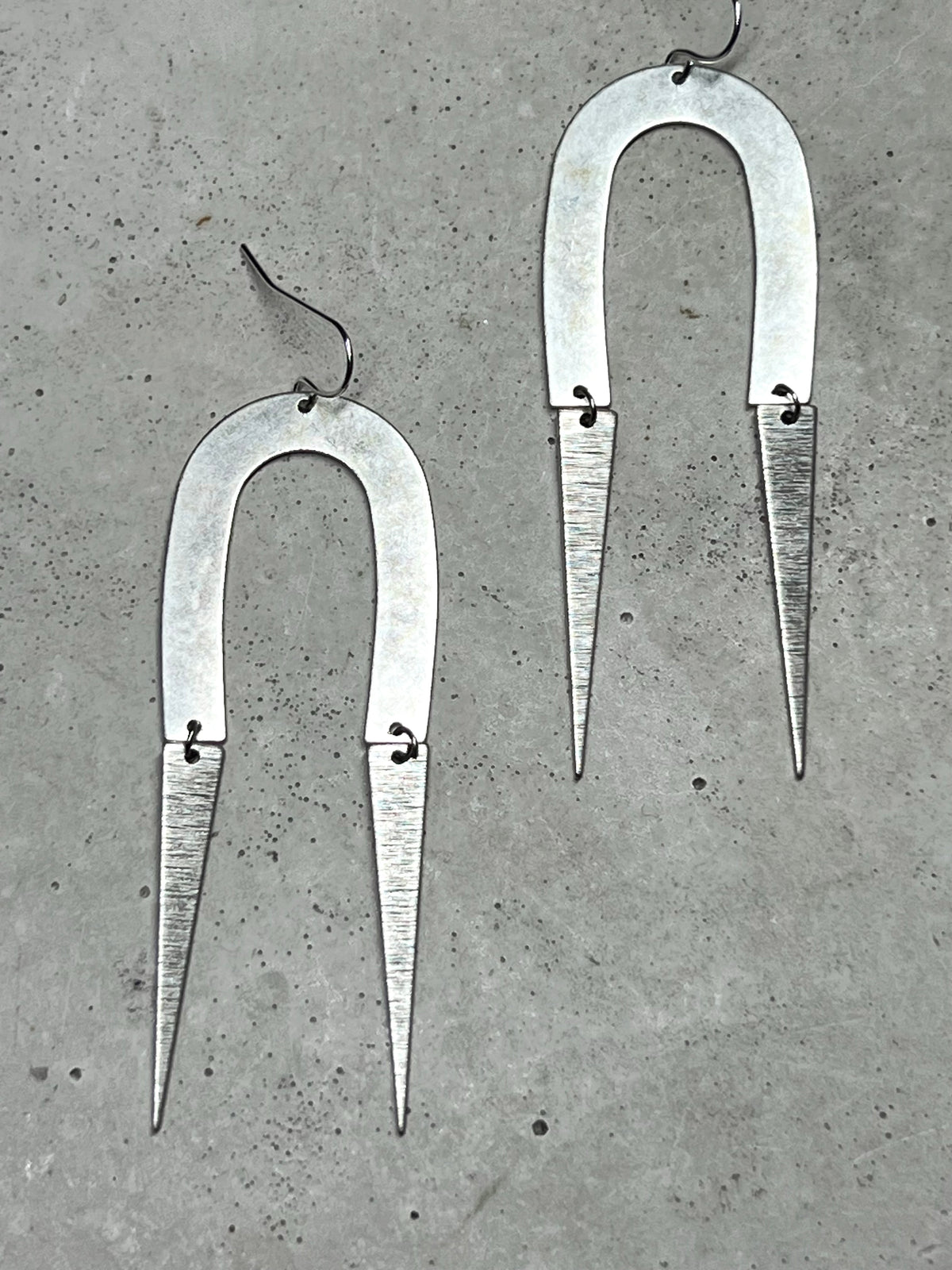 Silber Bogen Ohrringe