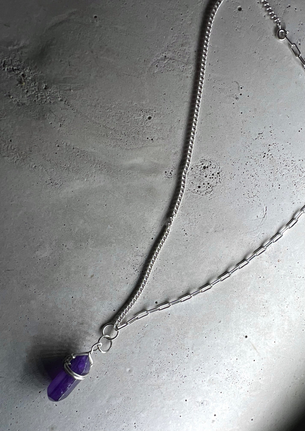 Maari 925 Silver Choker Amethyst