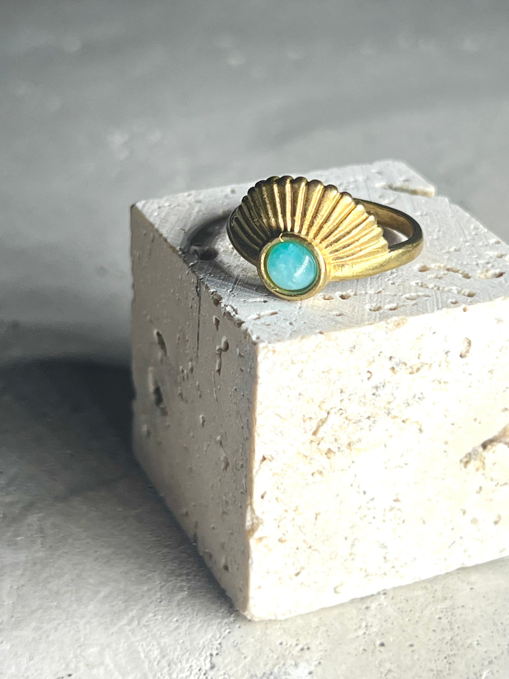 Healing Sun Amazonit Ring