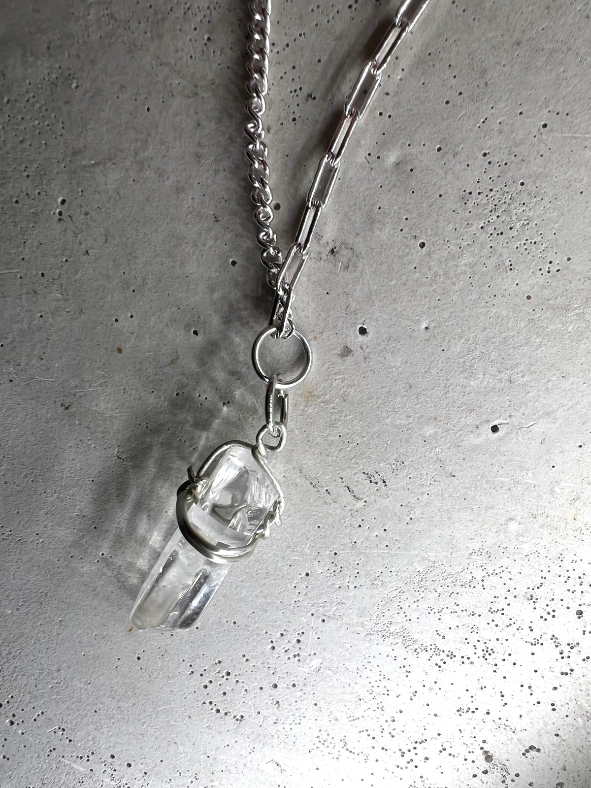 Maari 925 Silver Choker Bergrkistall