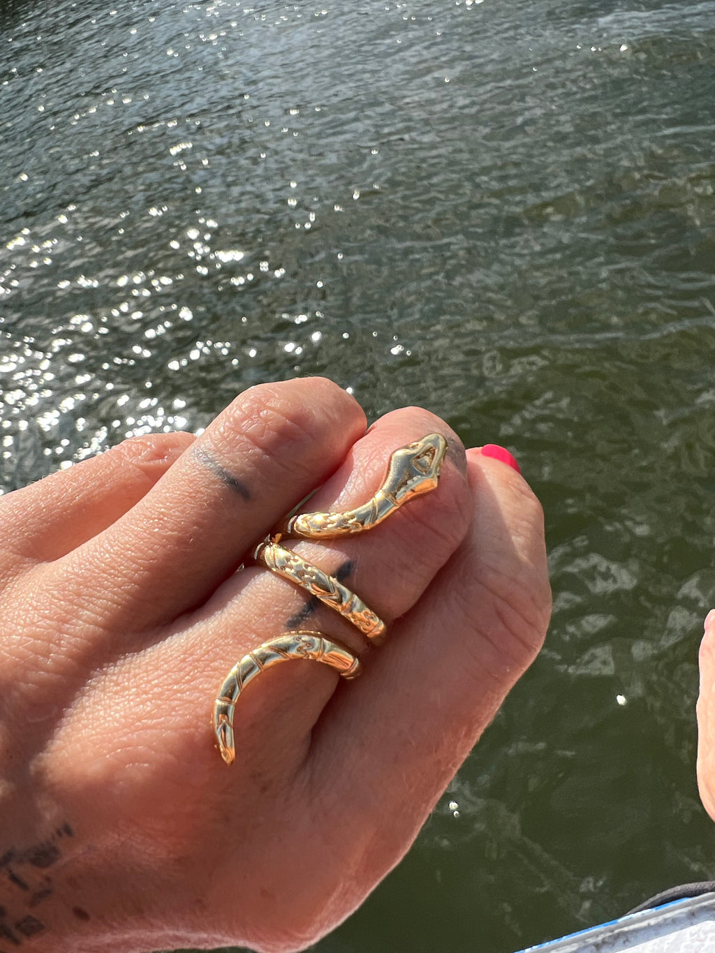 Snake Ring 18k large