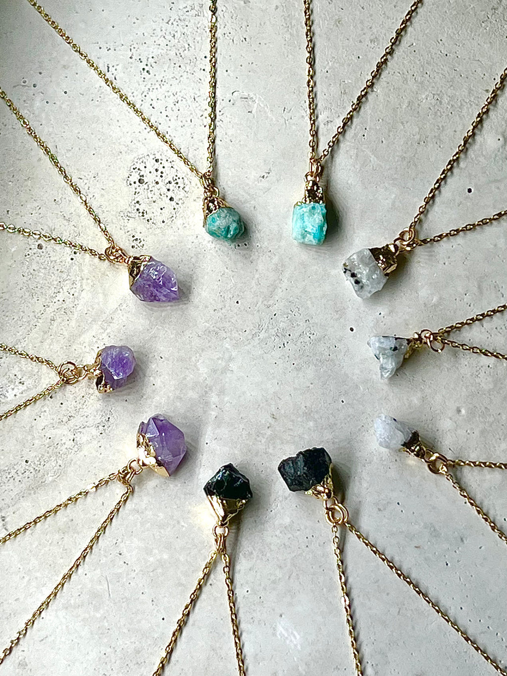 Raw Amethyst Halskette 18k