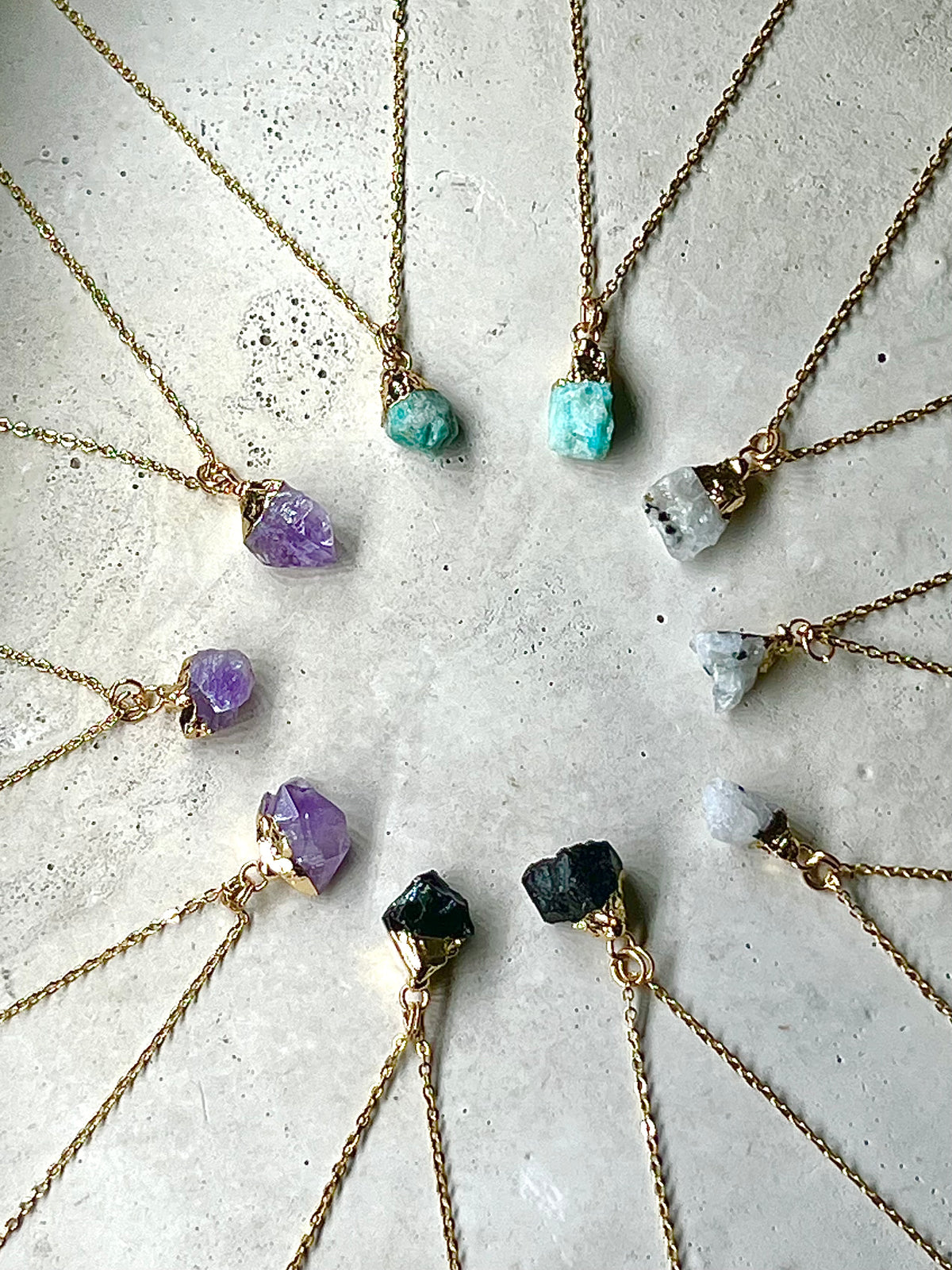 Raw Amethyst Halskette 18k