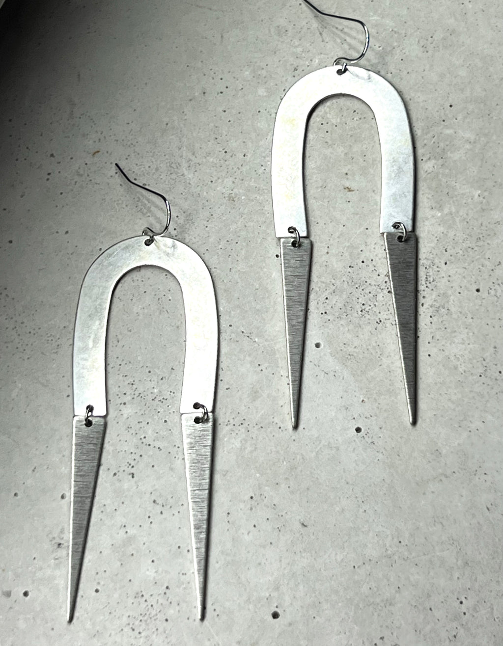 Silber Bogen Ohrringe