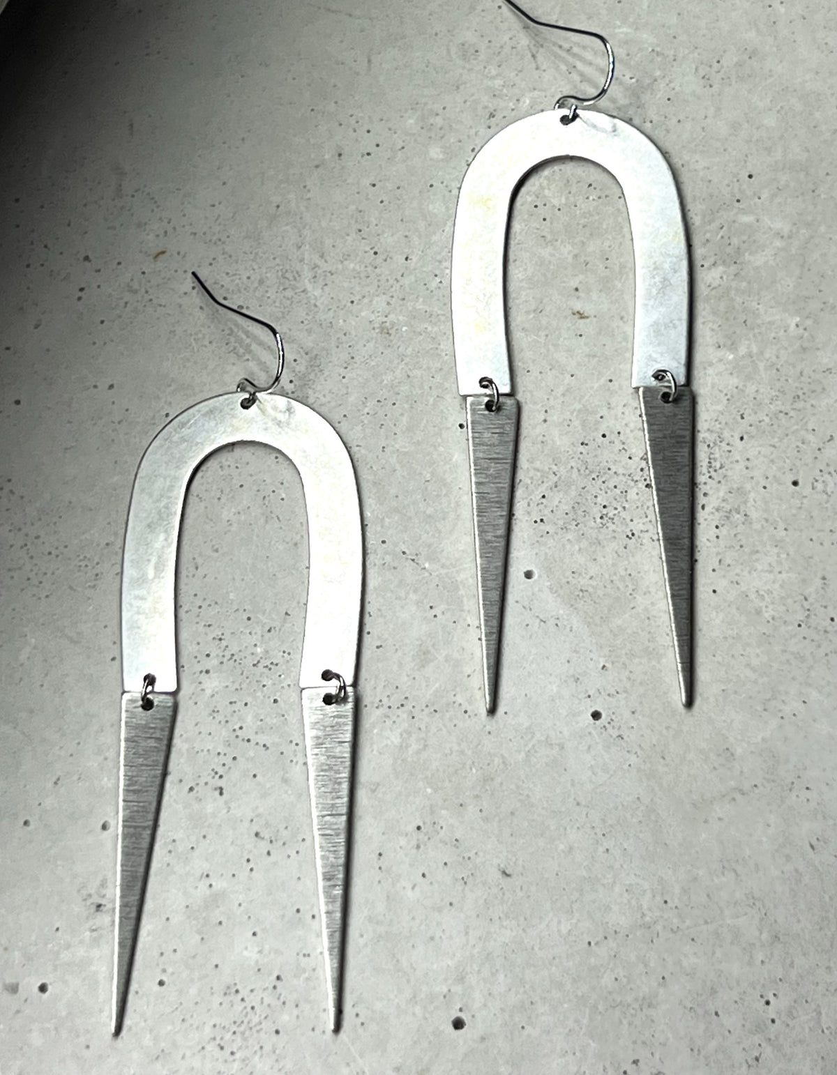 Silber Bogen Ohrringe