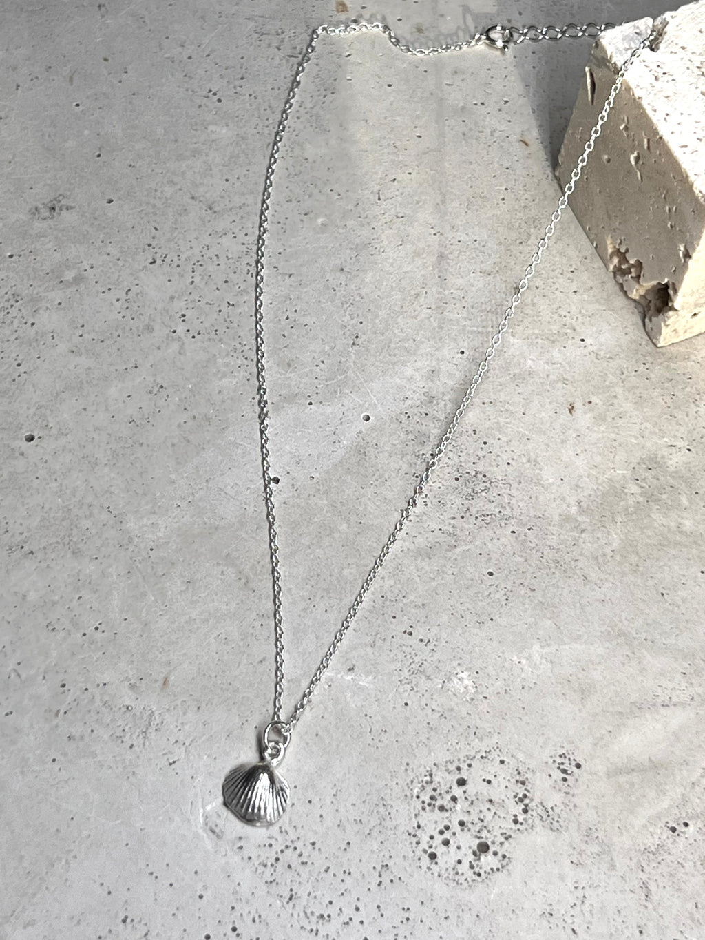 Silbermuschel Halskette aus 925 Silber