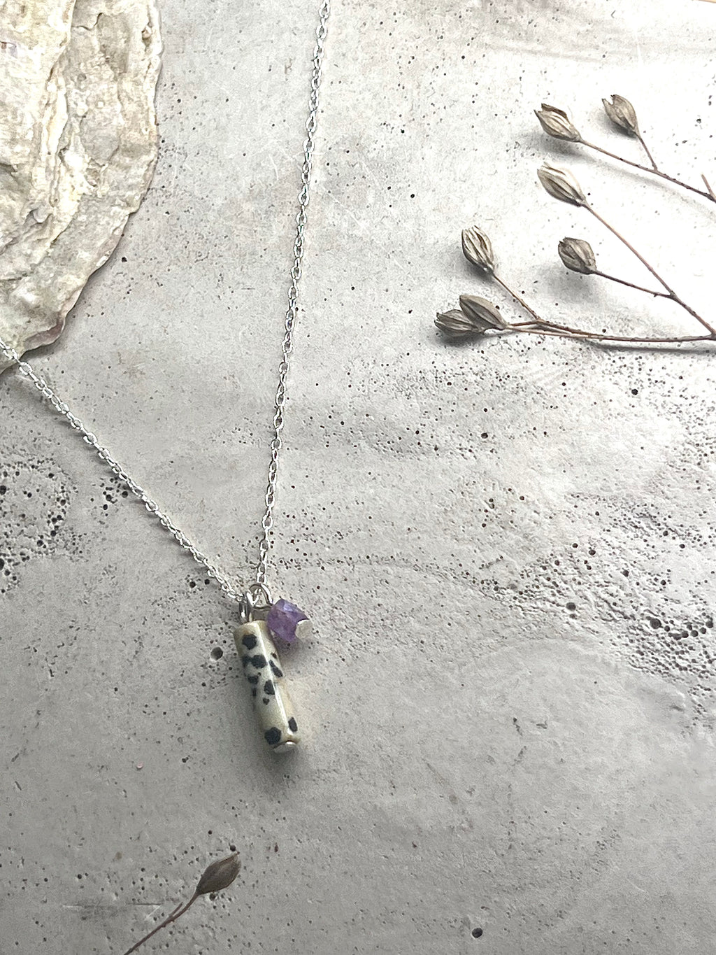 Iva Dalmatian Jasper & Amethyst