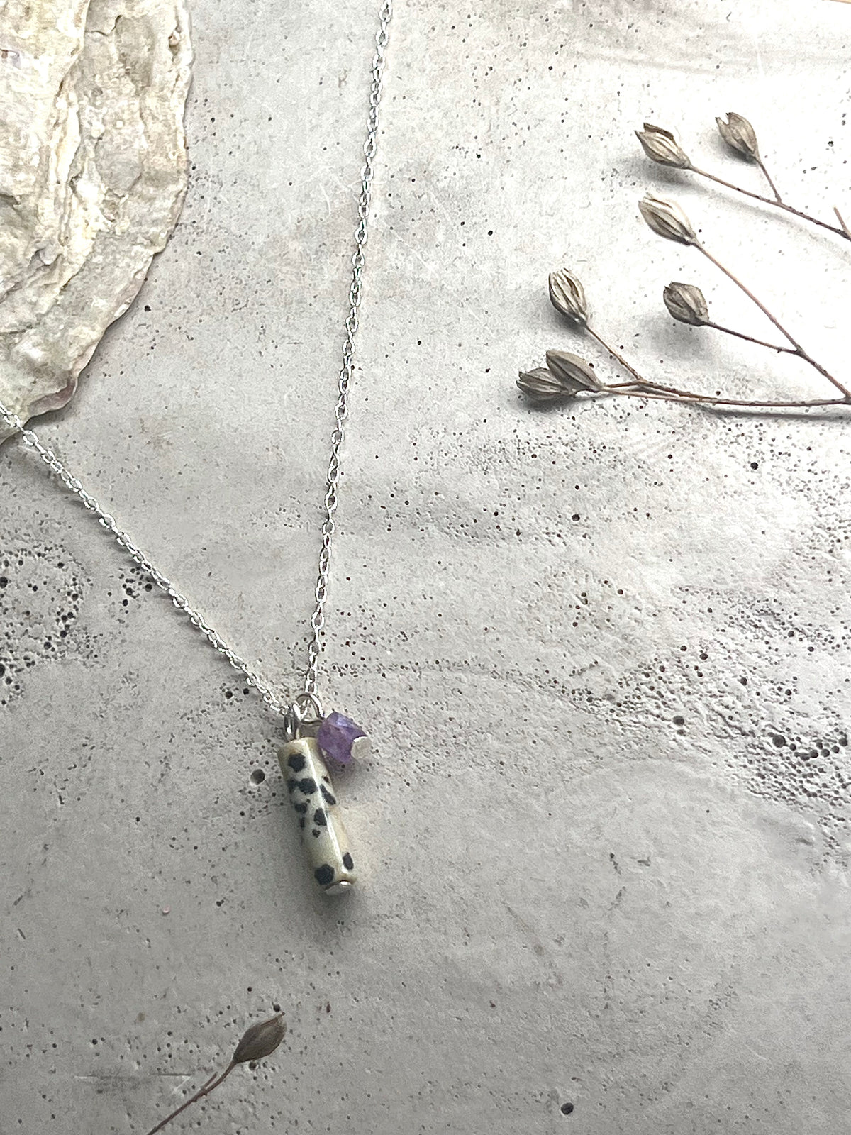 Iva Dalmatian Jasper & Amethyst