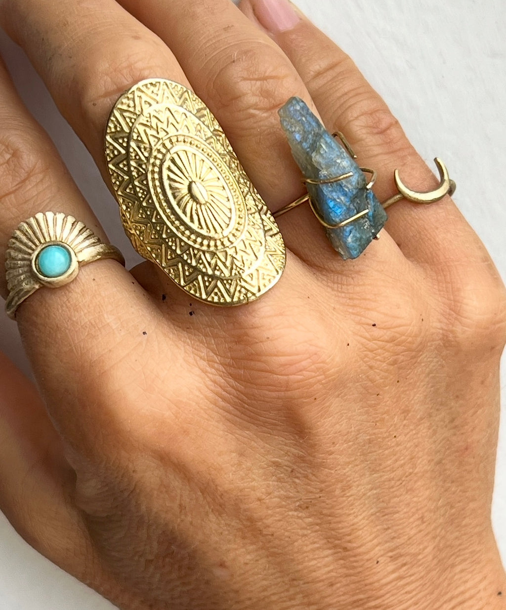 Healing Sun Amazonit Ring