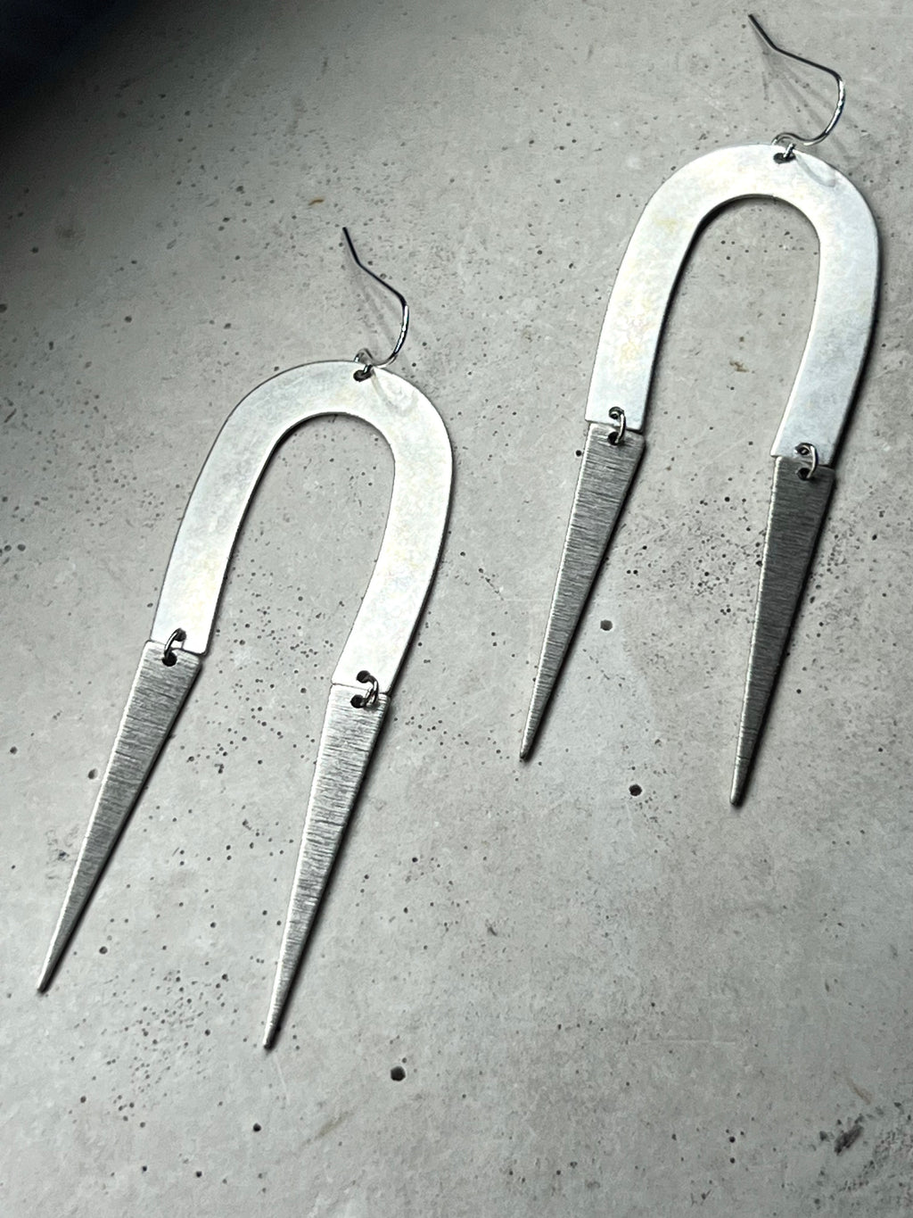 Silber Bogen Ohrringe