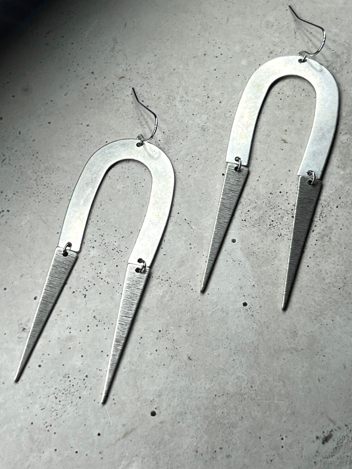Silber Bogen Ohrringe