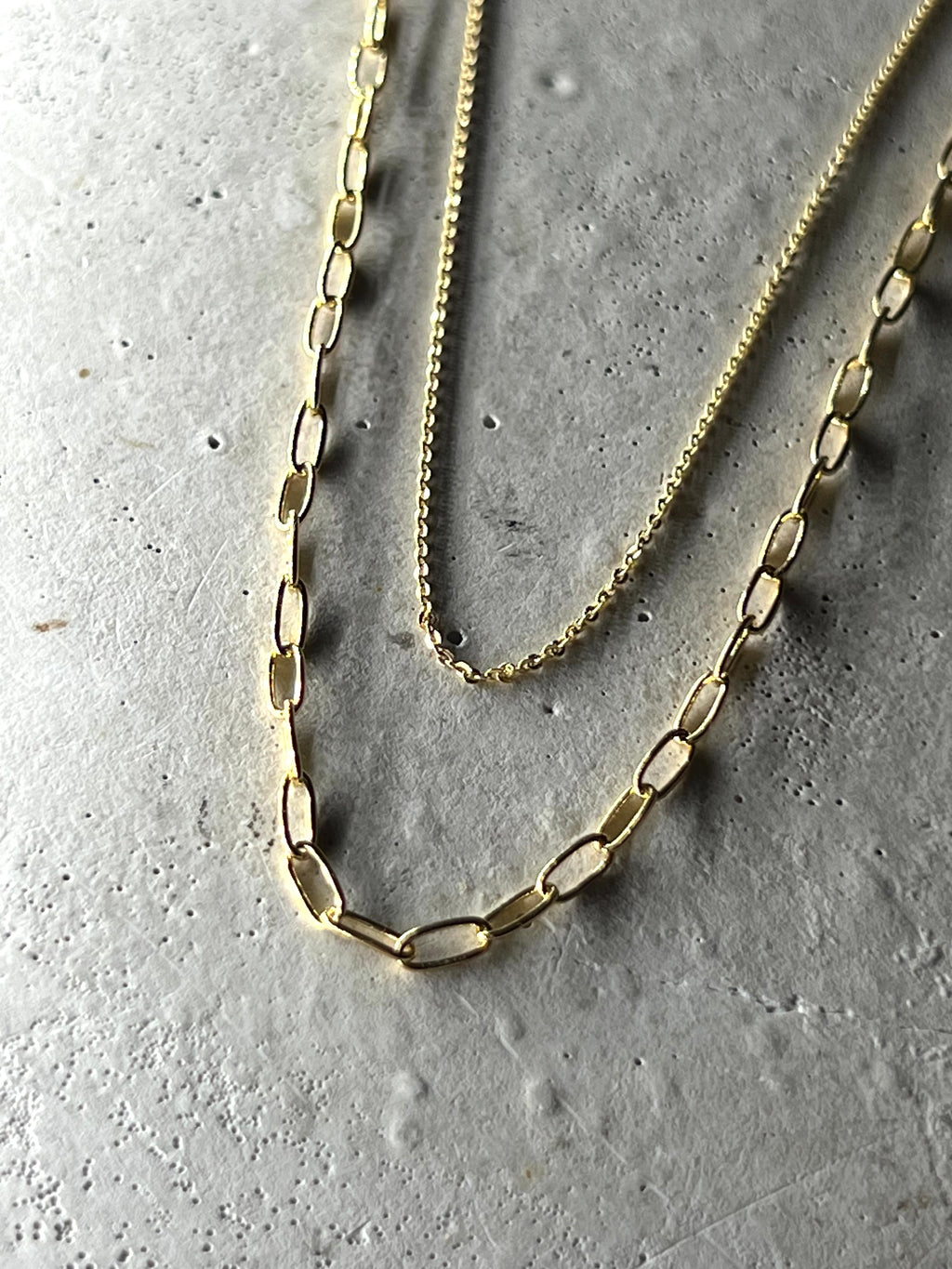 Venezia Double Layer Collier 925 Silber zu 18k vergoldet