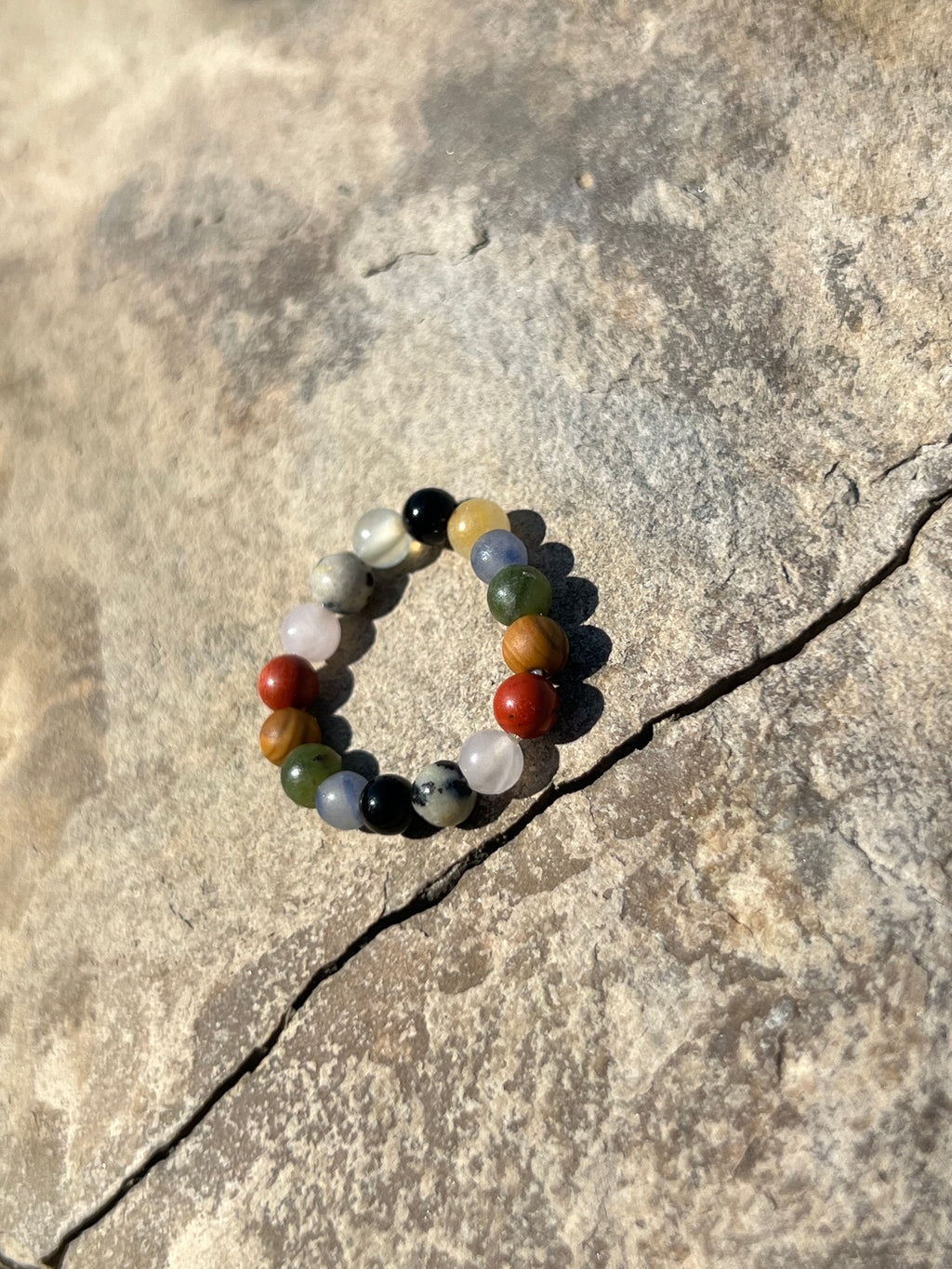 Edelstein Perlen Ring