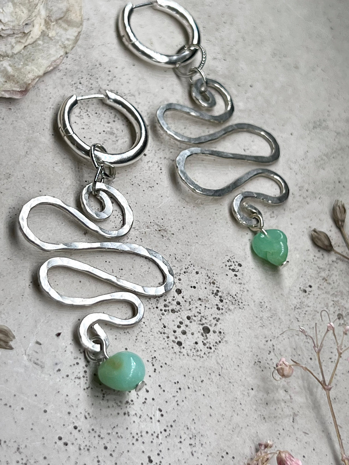 Likka 925 recycled Silber & Chrysopras