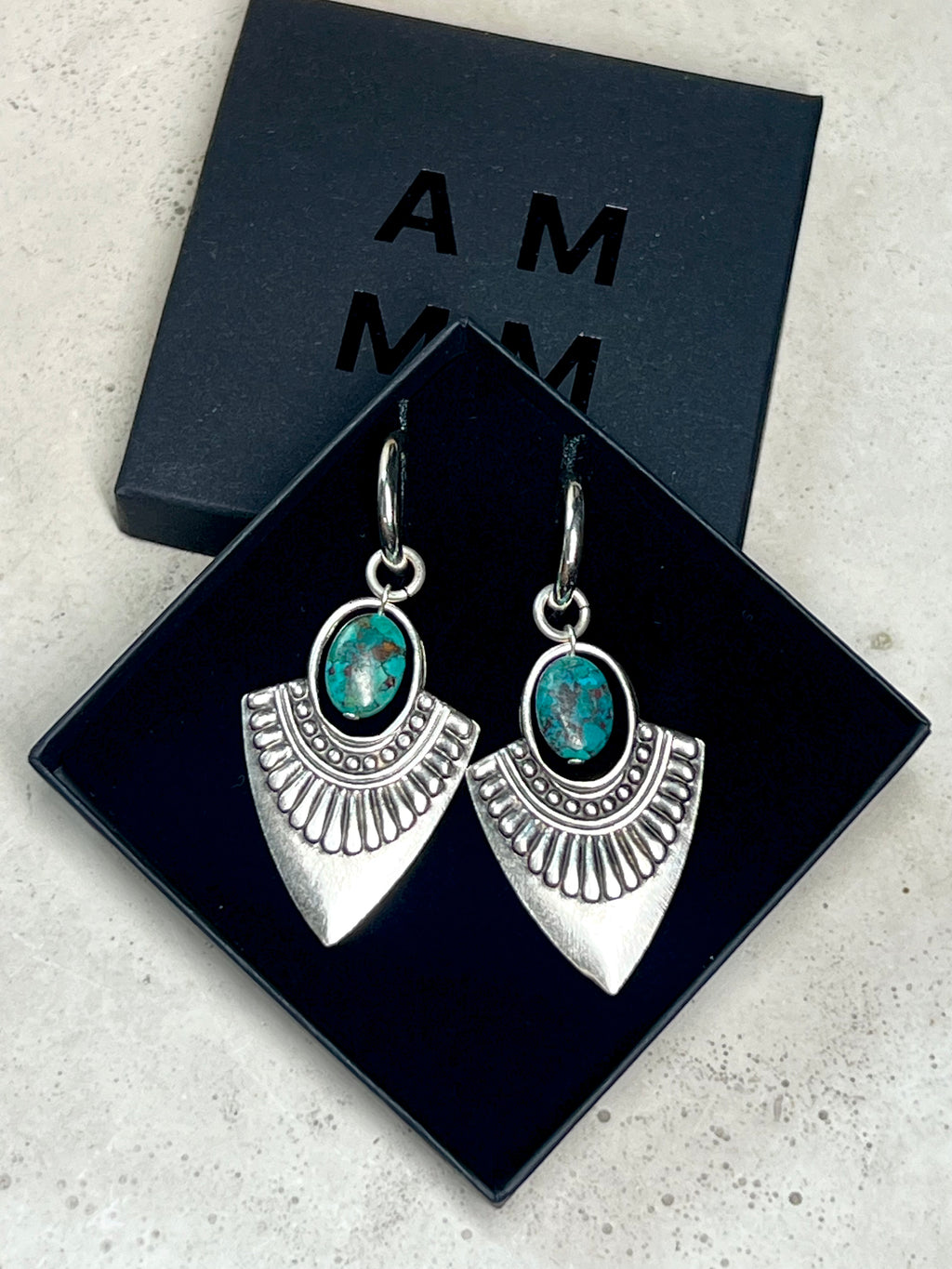 Maya silver mit Türkis