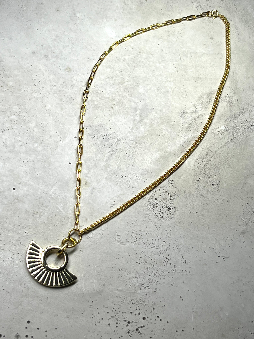 Healing Sun Choker 925 Silber 18k Gold