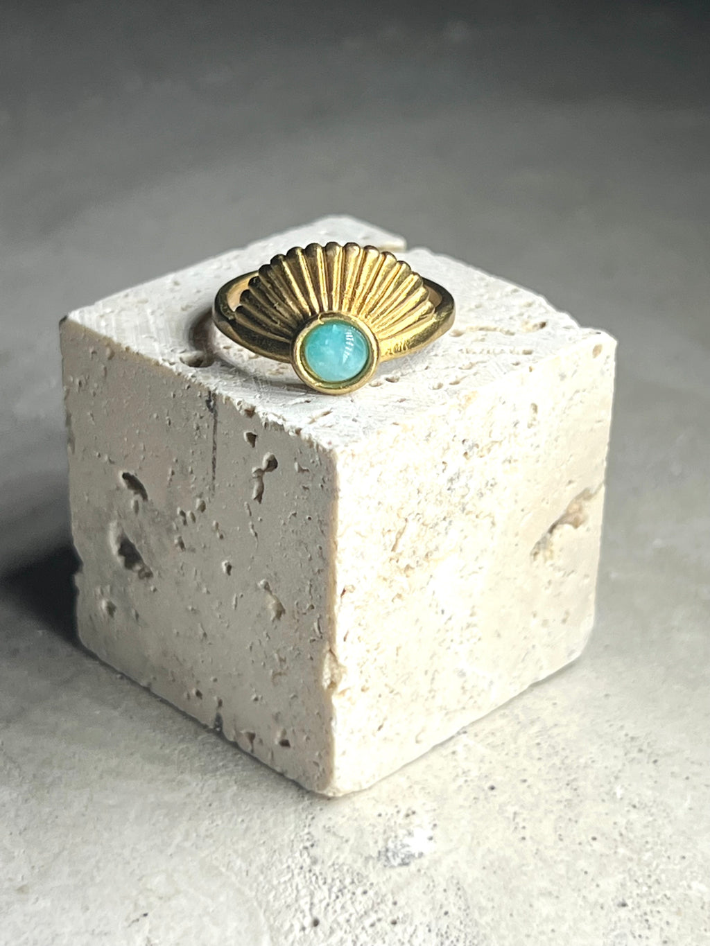 Healing Sun Amazonit Ring