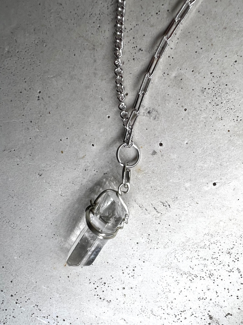 Maari 925 Silver Choker Bergrkistall