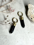 Black Onyx Kristallspitzen Creolen