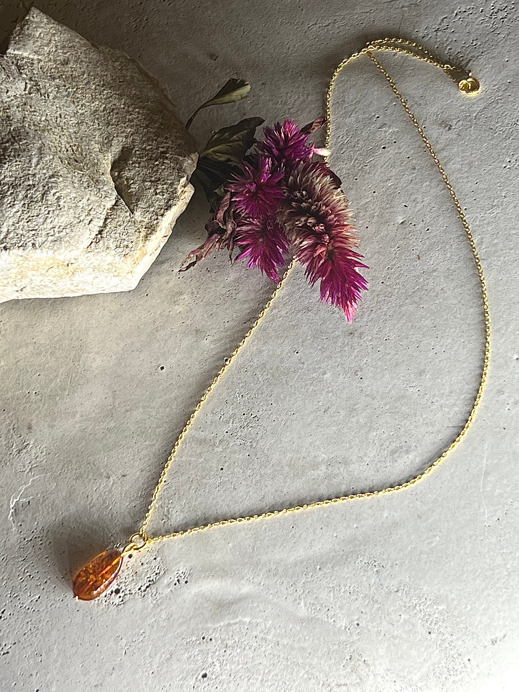 Halskette Baltic Amber 18k