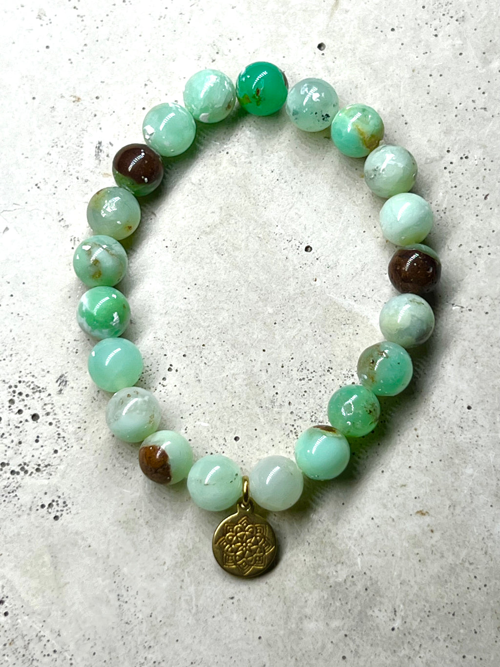 Chrysopras Edelstein Armband
