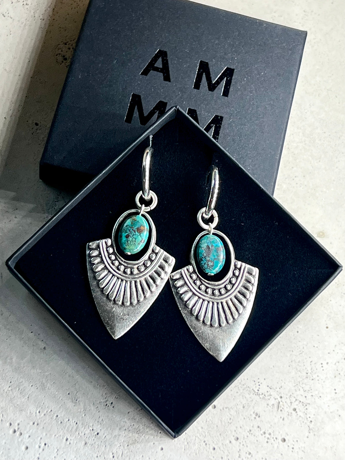 Maya silver mit Türkis