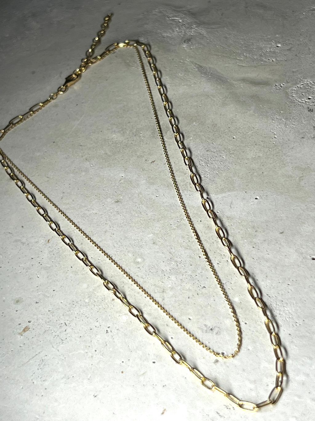 Venezia Double Layer Collier 925 Silber zu 18k vergoldet