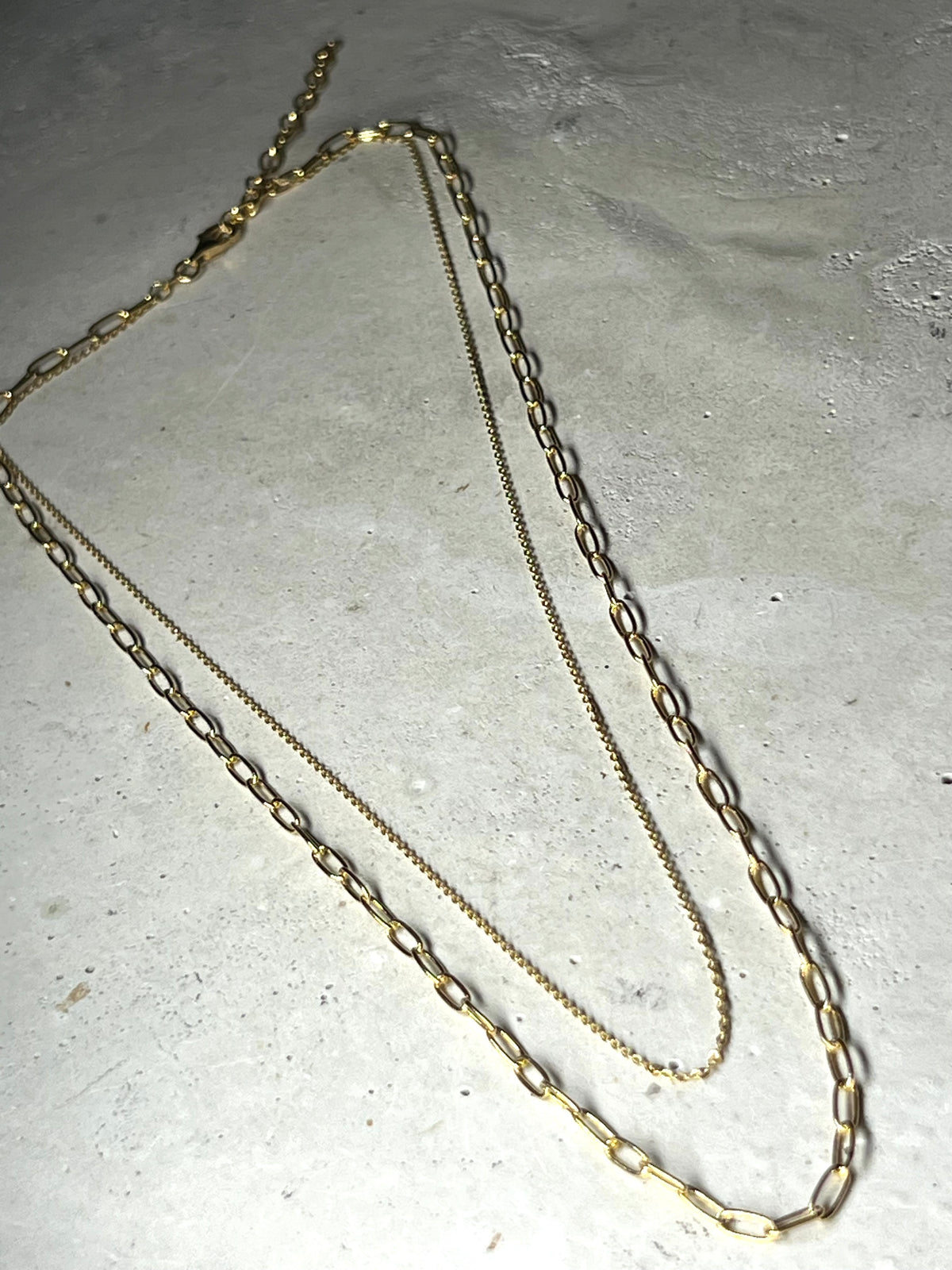 Venezia Double Layer Collier 925 Silber zu 18k vergoldet