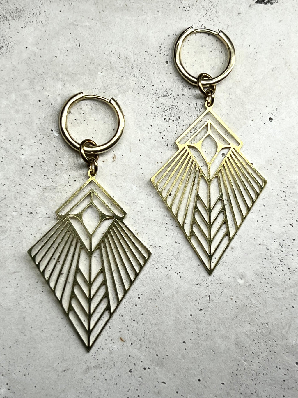 Triangle Dreamcatcher earrings