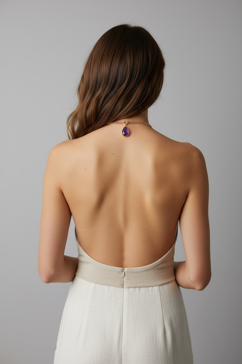 Maxi 18k Choker mit Amethyst