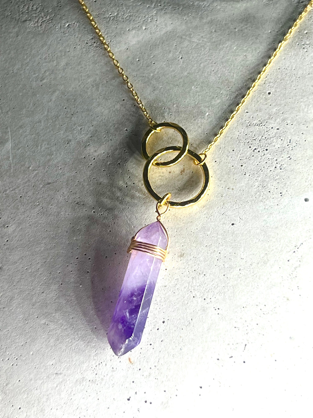 Helen 925 Silver Halskette 18k with Amethyst