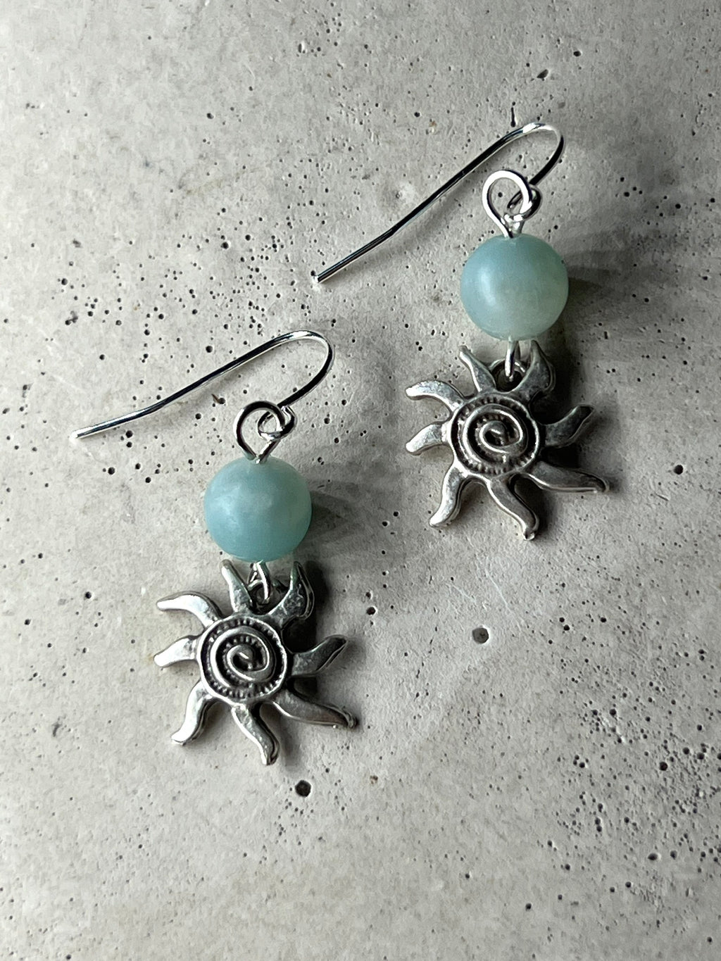 Spiral Silver Sun mit Amazonit