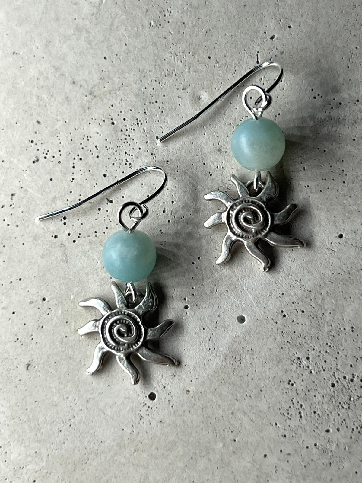 Spiral Silver Sun mit Amazonit