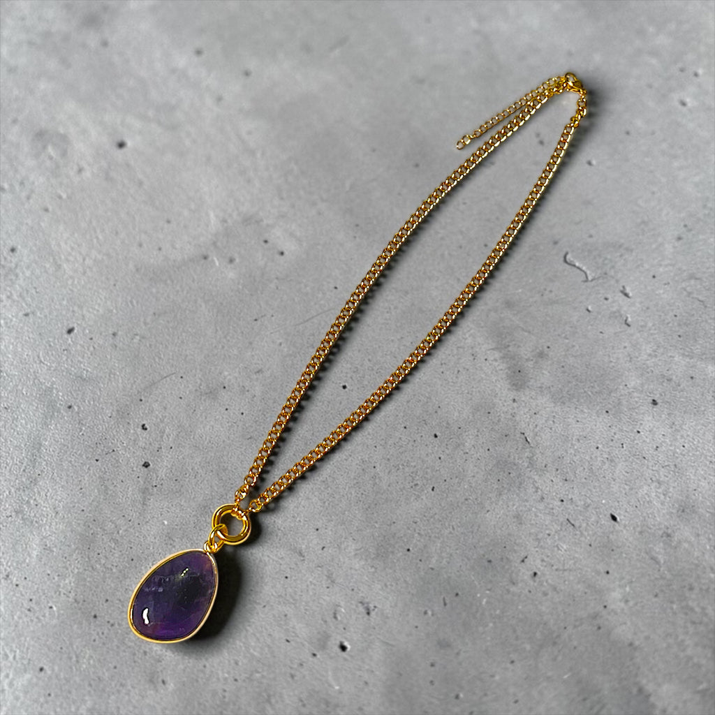 Maxi 18k Choker mit Amethyst