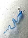 Glas Snake `Blue Beryll´ 925 Silverhoops