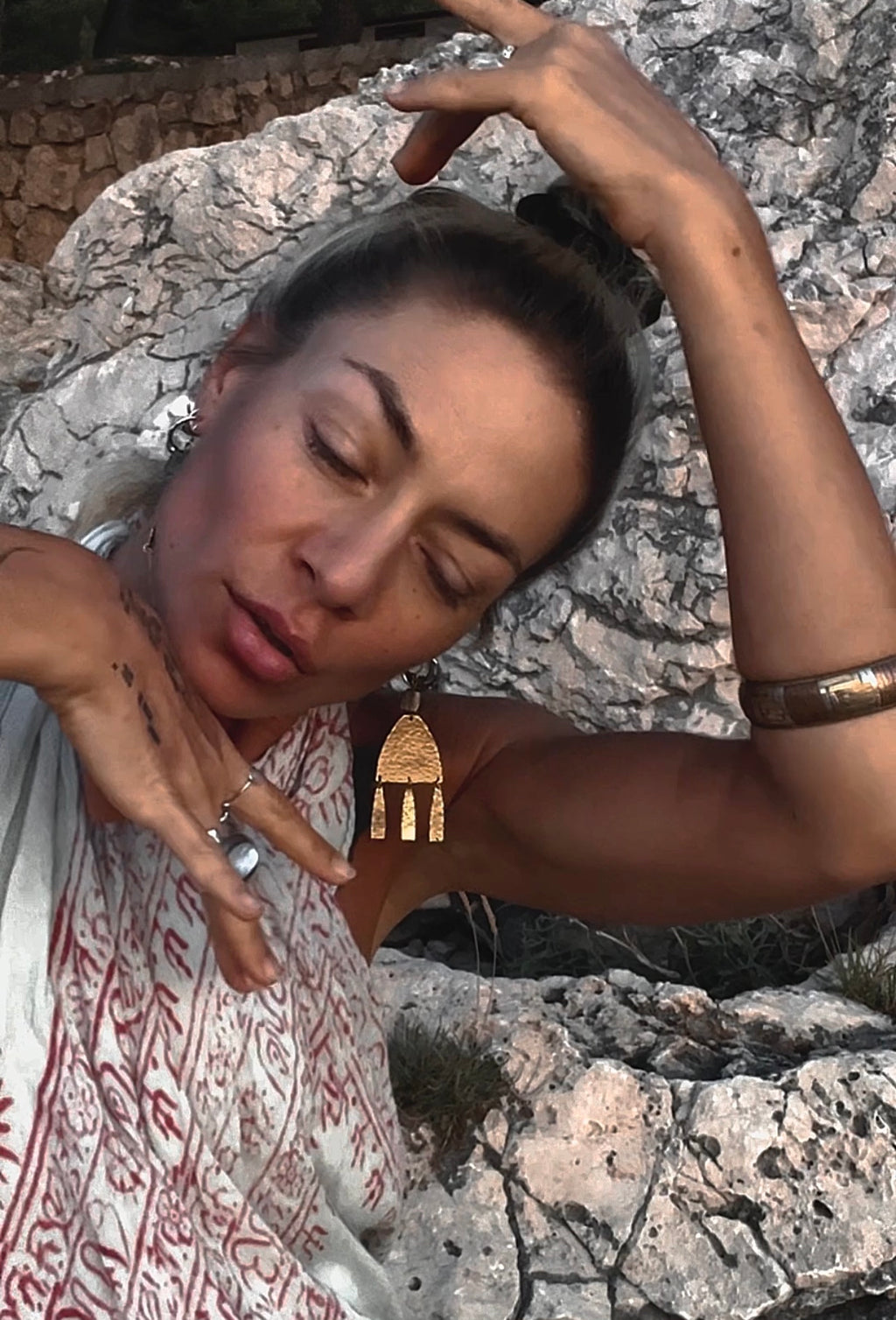 Maryam with Pyrite Stone